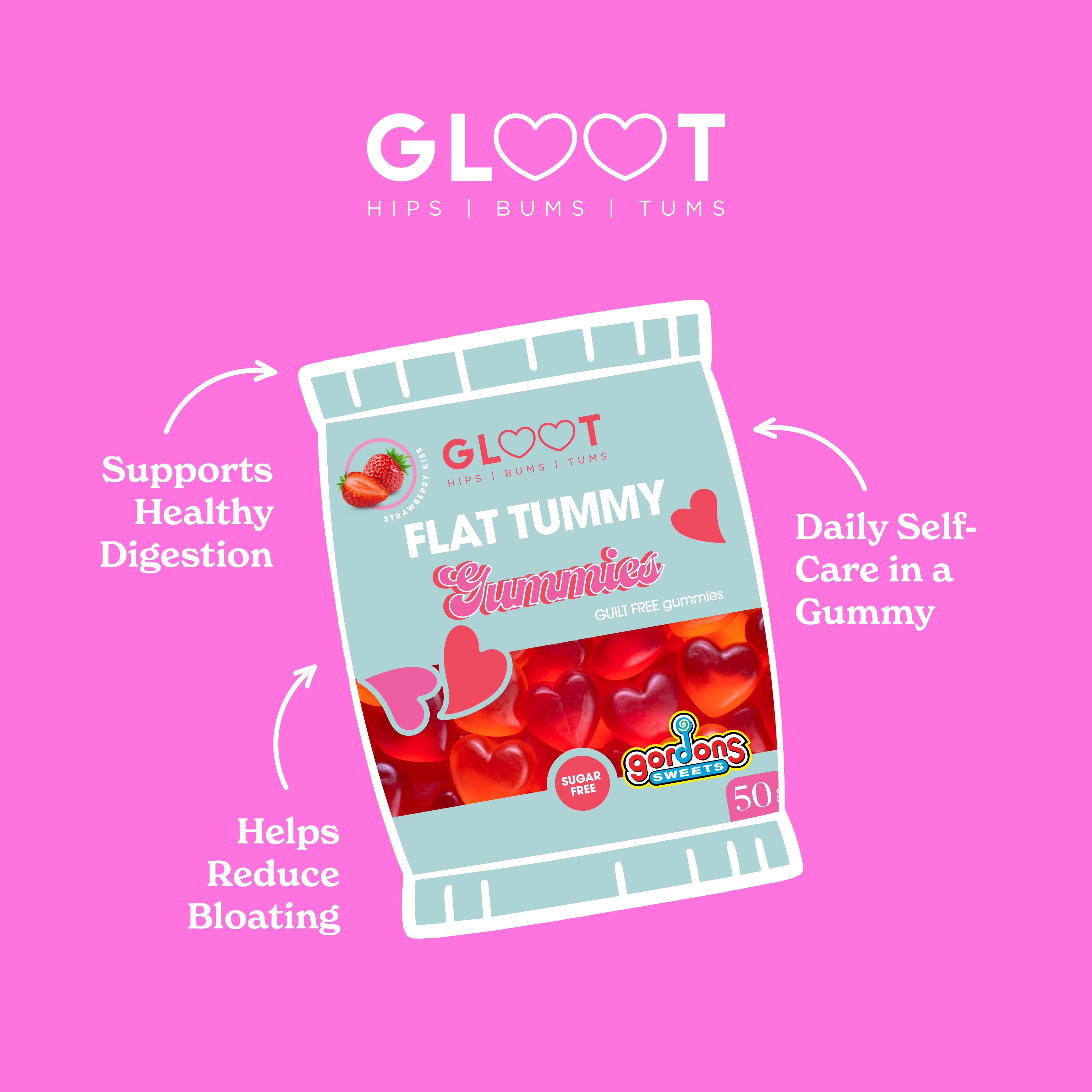 Flat Tummy Gummies (Pack of 12 Bags)