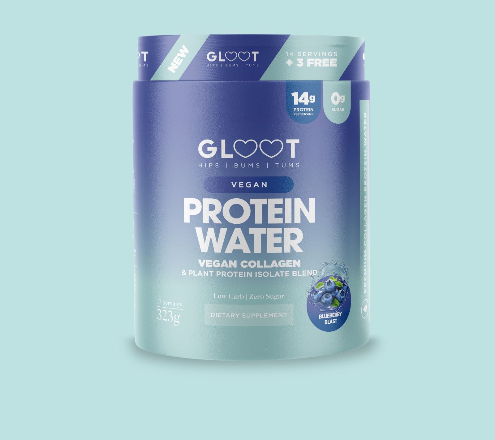 Protein Water Vegan - (Blueberry Blast)