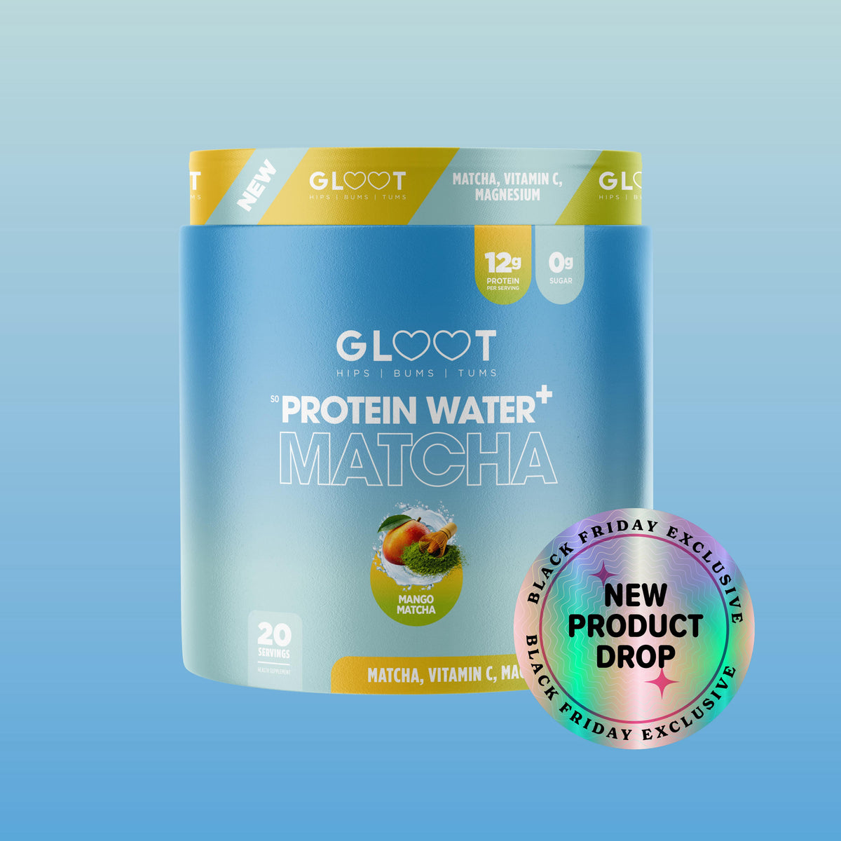 🥭✨ Protein Water Matcha Mango