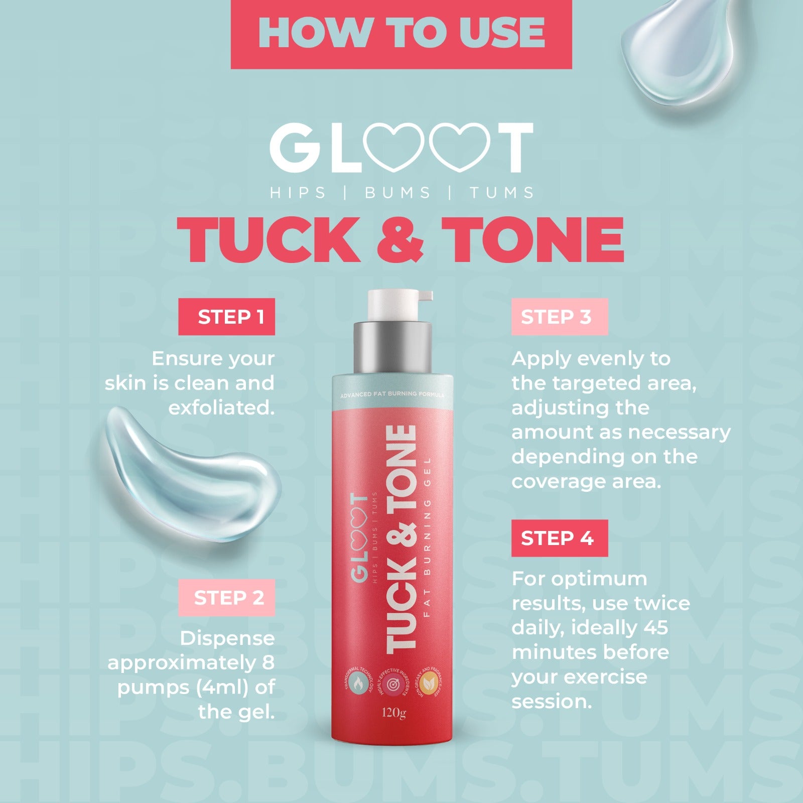 Gloot Tuck & Tone Fat Burning Gel